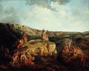Paisaje occidental con indios, 1852